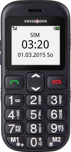 Swisstone BBM 320c Senioren-Handy mit Ladestation, SOS Taste Schwarz von swisstone