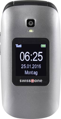 Swisstone BBM 625 Senioren-Klapp-Handy mit Ladestation, SOS Taste Schwarz von swisstone