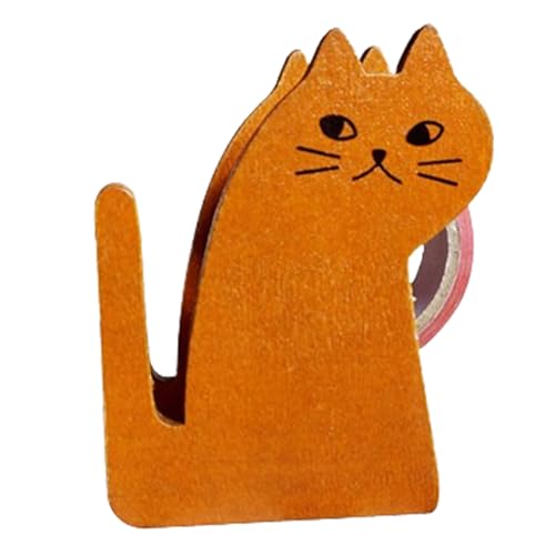 Katzenklebebandspender - Vintage Holzkitty Tape Cutter | Tierbandschneider | Industrial -Style -Spender | Smooth Rolling -Gerät für Schlafsaal, Küche, Studienraum, Klassenzimmer Katzenklebebandspender - Vintage Holzkitty Tape Cutter | Tierbandschneider | Industrial -Style -Spender | Smooth Rolling -Gerät für Schlafsaal, Küche, Studienraum, Klassenzimmer von syayw