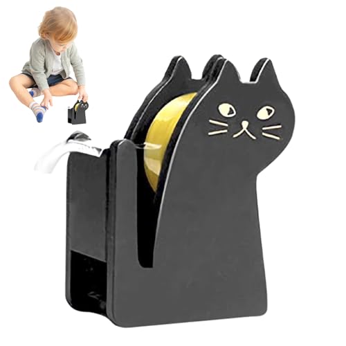 Katzenklebebandspender - Vintage Holzkitty Tape Cutter | Tierbandschneider | Industrial -Style -Spender | Smooth Rolling -Gerät für Schlafsaal, Küche, Studienraum, Klassenzimmer Katzenklebebandspender - Vintage Holzkitty Tape Cutter | Tierbandschneider | Industrial -Style -Spender | Smooth Rolling -Gerät für Schlafsaal, Küche, Studienraum, Klassenzimmer von syayw