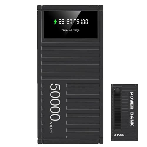 Tragbare Powerbank – 50.000 mAh, Schnellladegerät, ABS-Werkzeug, hohe Kapazität, tragbares Ladegerät für Wandern, Camping, Reisen, Angeln, Reisen, L Tragbare Powerbank – 50.000 mAh, Schnellladegerät, ABS-Werkzeug, hohe Kapazität, tragbares Ladegerät für Wandern, Camping, Reisen, Angeln, Reisen, L von syayw