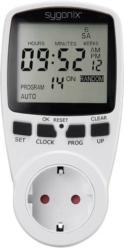 Sygonix 1625525 Steckdosen-Zeitschaltuhr digital Wochenprogramm 3680W Timer-Funktion, START/STOPP-Fu Sygonix 1625525 Steckdosen-Zeitschaltuhr digital Wochenprogramm 3680W Timer-Funktion, START/STOPP-Fu von sygonix