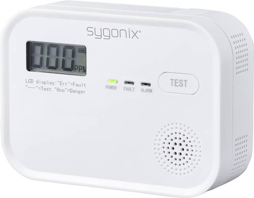 Sygonix Kohlenmonoxid-Melder mit internem Sensor batteriebetrieben detektiert Kohlenmonoxid Sygonix Kohlenmonoxid-Melder mit internem Sensor batteriebetrieben detektiert Kohlenmonoxid von sygonix