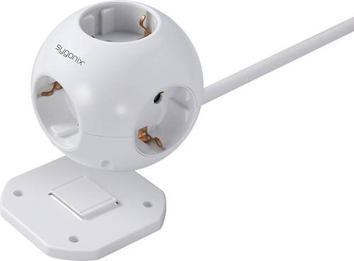 Sygonix SY-4535062 Steckdosenwürfel Weiß Schutzkontakt 1St. von sygonix