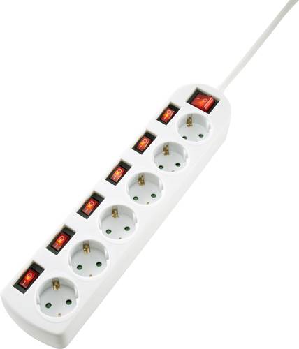 Sygonix SY-4535070 Steckdosenleiste mit Schalter Weiß Schutzkontakt 1St. von sygonix