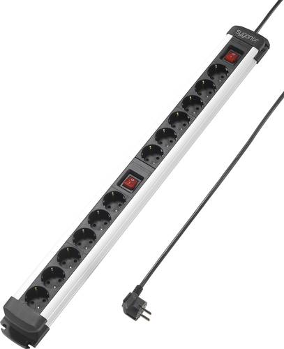 Sygonix SY-4538268 Steckdosenleiste mit Schalter 12fach Schwarz, Silber Schutzkontakt 1St. Sygonix SY-4538268 Steckdosenleiste mit Schalter 12fach Schwarz, Silber Schutzkontakt 1St. von sygonix