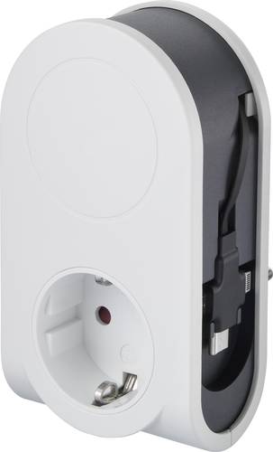 Sygonix SY-4547666 Zwischensteckdose mit USB 2polig Weiß, Schwarz Sygonix SY-4547666 Zwischensteckdose mit USB 2polig Weiß, Schwarz von sygonix