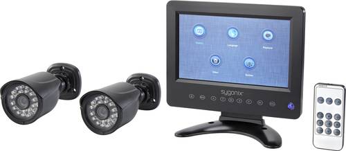 Sygonix SY-4600588 AHD Überwachungskamera-Set 2-Kanal mit 2 Kameras 1280 x 720 Pixel von sygonix