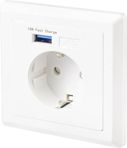 Sygonix SY-4777292 Einbau-Steckdose mit USB Weiß Sygonix SY-4777292 Einbau-Steckdose mit USB Weiß von sygonix