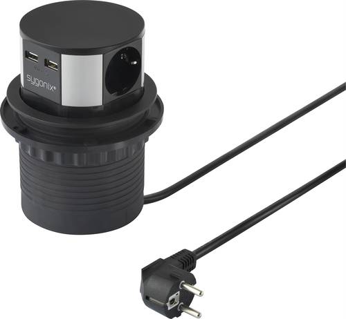 Sygonix SY-4780156 Steckdosenturm Schwarz, Silber Schutzkontakt 1St. Sygonix SY-4780156 Steckdosenturm Schwarz, Silber Schutzkontakt 1St. von sygonix