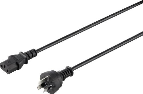 Sygonix SY-5042716 Kaltgeräte Anschlusskabel Schwarz 2.00m von sygonix