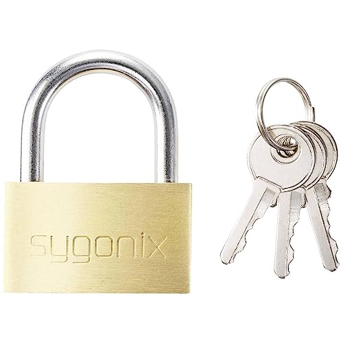 Sygonix SY-5045284 Vorhängeschloss 39.8 mm verschieden schließend Goldgelb Schlüsselschloss von sygonix