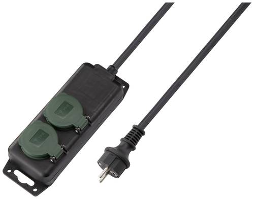 Sygonix SY-5145338 Steckdosenleiste Schwarz, Grün Schutzkontakt 1St. von sygonix