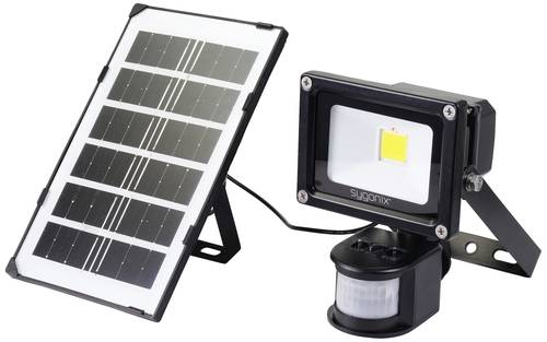 Sygonix SY-5461108 Solar-Spot mit Bewegungsmelder 10W Neutralweiß Schwarz von sygonix