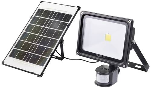 Sygonix SY-5461110 Solar-Spot mit Bewegungsmelder 30W Neutralweiß Schwarz von sygonix