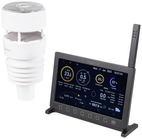 Sygonix SY-5479628 WLAN-Wetterstation Vorhersage für 2 Tage Anzahl Sensoren max. 8St. Sygonix SY-5479628 WLAN-Wetterstation Vorhersage für 2 Tage Anzahl Sensoren max. 8St. von sygonix