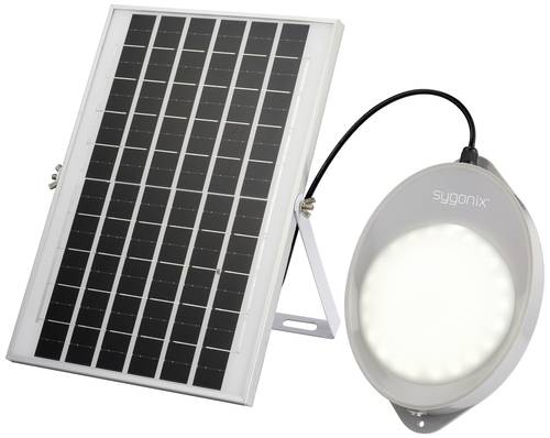 Sygonix SY-5596934 Solar-Wandstrahler mit Bewegungsmelder 10W Neutralweiß Grau von sygonix