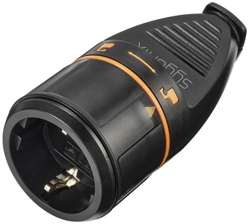 Sygonix SY-5597566 Schutzkontaktkupplung Kunststoff verriegelbar 250 V/AC Schwarz, Orange von sygonix