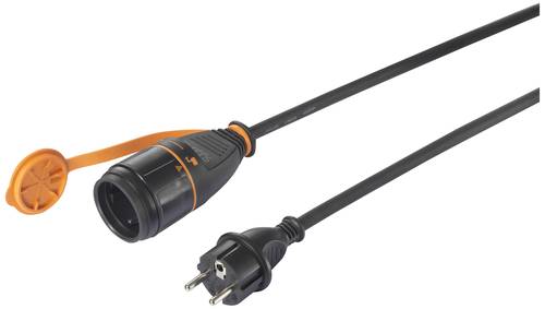 Sygonix SY-5597570 Strom Verlängerungskabel Schwarz, Orange 5m H07RN-F 3G 1,5mm² verriegelbar, wit von sygonix