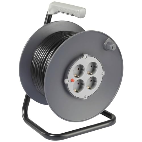 Sygonix SY-5655928 Kabeltrommel 50 m Schwarz Schutzkontakt-Stecker von sygonix