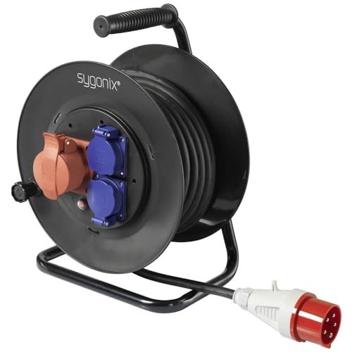 Sygonix SY-5806894 Kabeltrommel 25 m Schwarz CEE-Stecker 16 A 5polig Sygonix SY-5806894 Kabeltrommel 25 m Schwarz CEE-Stecker 16 A 5polig von sygonix