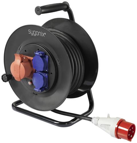 Sygonix SY-5806894 Kabeltrommel 25m Schwarz CEE-Stecker 16A 5polig Sygonix SY-5806894 Kabeltrommel 25m Schwarz CEE-Stecker 16A 5polig von sygonix