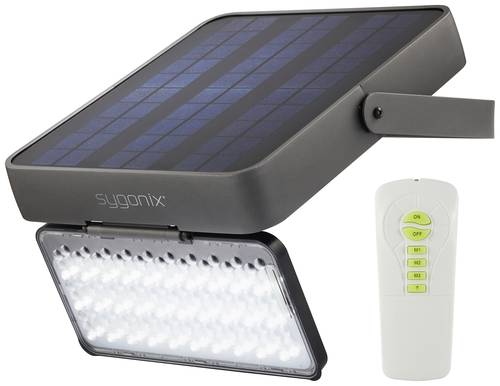 Sygonix Solar-Wandstrahler mit Bewegungsmelder SY-5176608 SMD LED 15W Kaltweiß Grau-Schwarz von sygonix