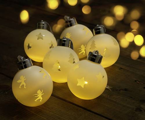 Sygonix Weihnachtsbaum-Beleuchtung Innen 1,5V 1 SMD LED Warmweiß (Ø) 8cm mit Fernbedienung von sygonix
