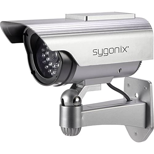 sygonix SY-3420674 Kamera-Attrappe mit Solarmodul, mit Blinkender LED, (B x H x T) 80 x 165 x 175 mm von sygonix