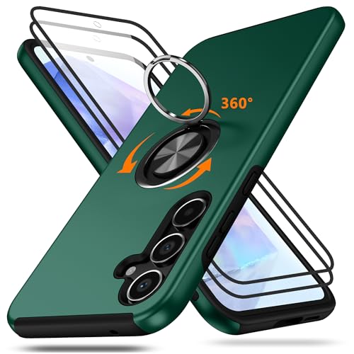 symboly 3 in 1 für Samsung Galaxy A55 5G Hülle mit Ständer, Handyhülle Samsung A55 Hülle mit 2 Stück für Panzerglas, Militärischer Schutz Stoßfest Schutzhülle Samsung A55 Case, Grün symboly 3 in 1 für Samsung Galaxy A55 5G Hülle mit Ständer, Handyhülle Samsung A55 Hülle mit 2 Stück für Panzerglas, Militärischer Schutz Stoßfest Schutzhülle Samsung A55 Case, Grün von symboly