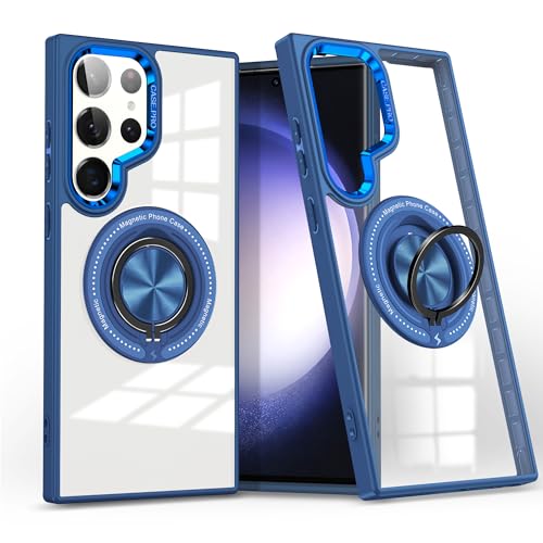 symboly Handyhülle für Samsung Galaxy S24 Ultra Hülle, 360° Drehbarer Magnetring Ring Ständer Militärischer Fallschutz Schlanke Weiche Stoßstange schutzhülle für Samsung S24 Ultra, Blau symboly Handyhülle für Samsung Galaxy S24 Ultra Hülle, 360° Drehbarer Magnetring Ring Ständer Militärischer Fallschutz Schlanke Weiche Stoßstange schutzhülle für Samsung S24 Ultra, Blau von symboly