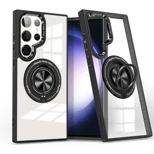 symboly Handyhülle für Samsung Galaxy S24 Ultra Hülle, 360° Drehbarer Magnetring Ring Ständer Militärischer Fallschutz Schlanke Weiche Stoßstange schutzhülle für Samsung S24 Ultra, Schwarz symboly Handyhülle für Samsung Galaxy S24 Ultra Hülle, 360° Drehbarer Magnetring Ring Ständer Militärischer Fallschutz Schlanke Weiche Stoßstange schutzhülle für Samsung S24 Ultra, Schwarz von symboly