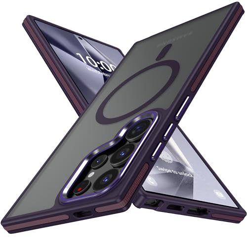 symboly Magnetisch für Samsung Galaxy S24 Ultra Hülle Matt, Kompatibel mit MagSafe, Handyhülle Samsung S24 Ultra Case Militärnorm Schutz Stoßfeste Schutzhülle Dünn Galaxy S24 Ultra 6,8 in, Violett symboly Magnetisch für Samsung Galaxy S24 Ultra Hülle Matt, Kompatibel mit MagSafe, Handyhülle Samsung S24 Ultra Case Militärnorm Schutz Stoßfeste Schutzhülle Dünn Galaxy S24 Ultra 6,8 in, Violett von symboly