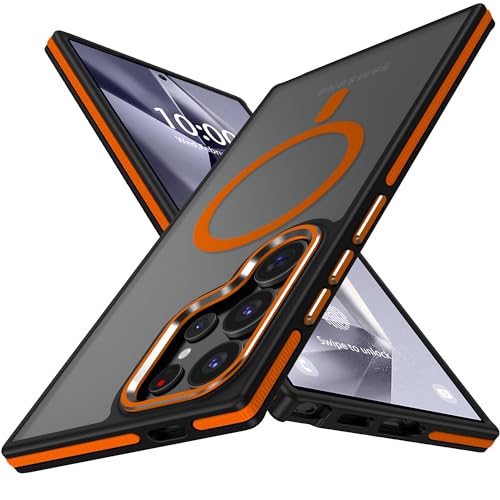 symboly Magnetisch für Samsung Galaxy S24 Ultra Hülle Matt, Kompatibel mit MagSafe, Handyhülle Samsung S24 Ultra Case Militärnorm Schutz Stoßfeste Schutzhülle Dünn Galaxy S24 Ultra 6,8 in, Orange symboly Magnetisch für Samsung Galaxy S24 Ultra Hülle Matt, Kompatibel mit MagSafe, Handyhülle Samsung S24 Ultra Case Militärnorm Schutz Stoßfeste Schutzhülle Dünn Galaxy S24 Ultra 6,8 in, Orange von symboly