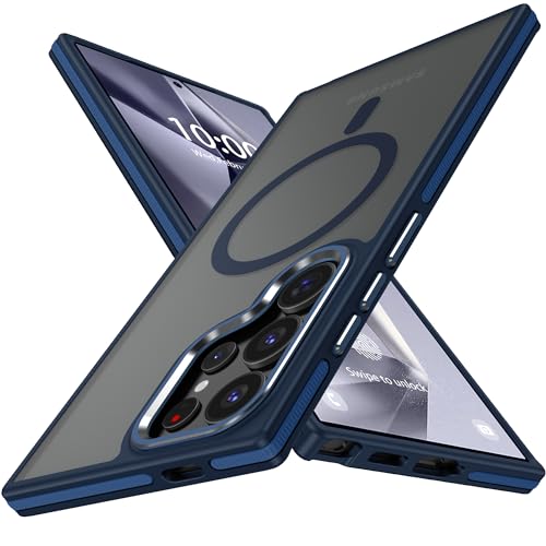symboly Magnetisch für Samsung Galaxy S24 Ultra Hülle Matt, Kompatibel mit MagSafe, Handyhülle Samsung S24 Ultra Case Militärnorm Schutz Stoßfeste Schutzhülle Dünn Galaxy S24 Ultra 6,8 inch, Blau symboly Magnetisch für Samsung Galaxy S24 Ultra Hülle Matt, Kompatibel mit MagSafe, Handyhülle Samsung S24 Ultra Case Militärnorm Schutz Stoßfeste Schutzhülle Dünn Galaxy S24 Ultra 6,8 inch, Blau von symboly