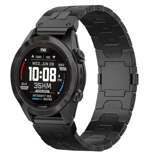 synsing 26mm Titan Magnetisches Metall-Quick-Fit-Armband aus Titan kompatibel mit Tactix 8 51mm/Instinct 3 50mm/Fenix 8 51mm/Fenix 7X Pro, 22mm Armband für Tactix 8 47mm/Descent G2/Fenix 8 47mm synsing 26mm Titan Magnetisches Metall-Quick-Fit-Armband aus Titan kompatibel mit Tactix 8 51mm/Instinct 3 50mm/Fenix 8 51mm/Fenix 7X Pro, 22mm Armband für Tactix 8 47mm/Descent G2/Fenix 8 47mm von synsing