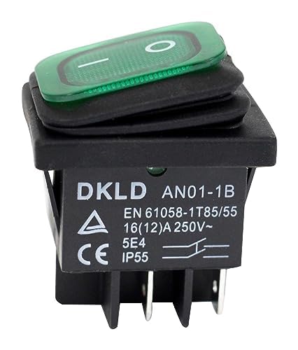 Wippschalter ON-OFF 230V beleuchtet AN01 wasserdicht IP55, TÜV geprüft - Baugleich KEDU HY12-15 Wippschalter ON-OFF 230V beleuchtet AN01 wasserdicht IP55, TÜV geprüft - Baugleich KEDU HY12-15 von sys2sell