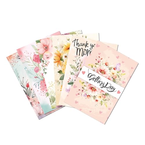 Muttertags-Postkarten – 12 x Muttertags-Blumen-Postkarte, Einladungskarte, Herzliche Wertschätzung von Tochter und Sohn, Papierkarten für Familienfeiertage Muttertags-Postkarten – 12 x Muttertags-Blumen-Postkarte, Einladungskarte, Herzliche Wertschätzung von Tochter und Sohn, Papierkarten für Familienfeiertage von szaluyk