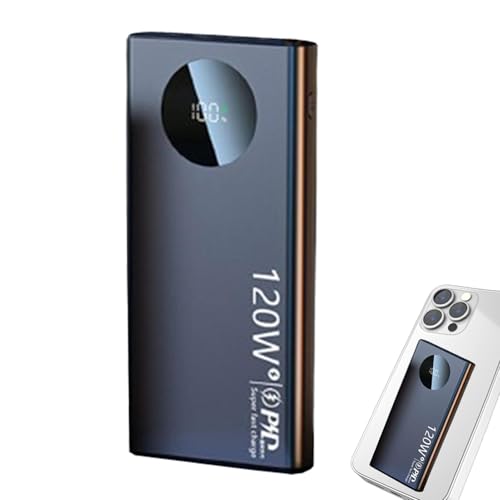pöwer Bank – Akku-Bank | Schnelllade-Powerbank | Hohe Kapazität Akku-Bank | Tragbare 120-W-Akku-Ladebank | Tragbares Ladegerät mit LED-Display | Multifunktionale Schnelllade-Akkubank von szaluyk