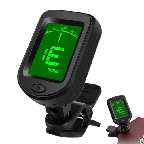 szaluyk Gitarren-Stimmgerät zum Anklippen, für E-Gitarre, digitales LCD-Display, 360 Grad drehbar, Saiteninstrument, Stimmwerkzeug für Bass, Ukulele, Banjo und Violine szaluyk Gitarren-Stimmgerät zum Anklippen, für E-Gitarre, digitales LCD-Display, 360 Grad drehbar, Saiteninstrument, Stimmwerkzeug für Bass, Ukulele, Banjo und Violine von szaluyk