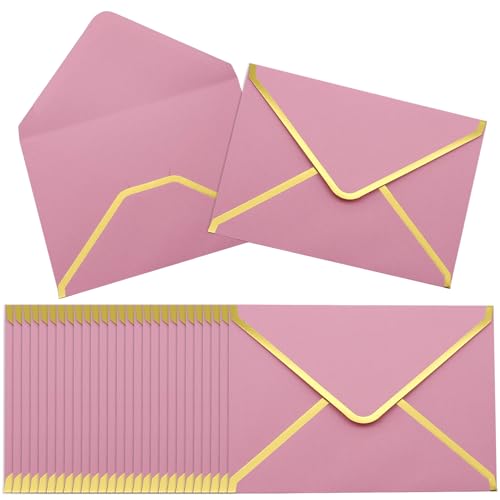 szkoo 100 Stücke 5"x7" Einladungumschläge, Rosa A7 Umschläge 18.5x13.5cm Miniatur Kuverts Umschläge mit V-Klappe Briefumschläge Goldfolienrand für Hochzeiten, Einladungen & Party szkoo 100 Stücke 5"x7" Einladungumschläge, Rosa A7 Umschläge 18.5x13.5cm Miniatur Kuverts Umschläge mit V-Klappe Briefumschläge Goldfolienrand für Hochzeiten, Einladungen & Party von szkoo
