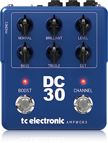 TC Electronic DC30 PREAMP Gitarrenpedal | Dual-Channel-Gitarren-Vorverstärker mit unabhängigen Kanalsteuerungen, Pre/Post-Boost und dedizierten Ausgängen für DI und Kopfhörer TC Electronic DC30 PREAMP Gitarrenpedal | Dual-Channel-Gitarren-Vorverstärker mit unabhängigen Kanalsteuerungen, Pre/Post-Boost und dedizierten Ausgängen für DI und Kopfhörer von t.c electronic