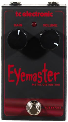 TC Electronic EYEMASTER METAL DISTORTION Skull-Pounding Metal Distortion Pedal mit 2-Knopf-Interface für wahnsinnige Verstärkung von t.c electronic