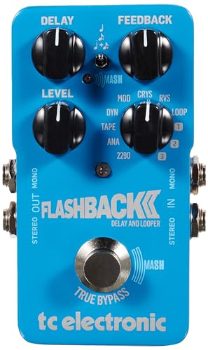 TC Electronic FLASHBACK 2 DELAY Legendäres Delay-Pedal mit bahnbrechendem MASH-Fußschalter, Kristall-Delay-Effekt und integrierter TonePrint-Technologie von t.c electronic