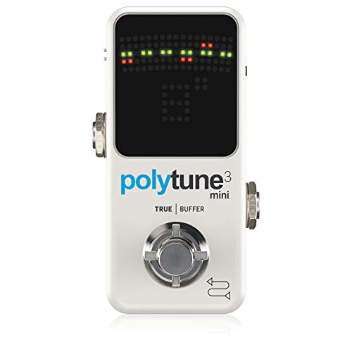 TC Electronic POLYTUNE 3 Kleiner Polyphoner Tuner mit Mehreren Stimmmodi und Integriertem BONAFIDE-PUFFER von t.c electronic