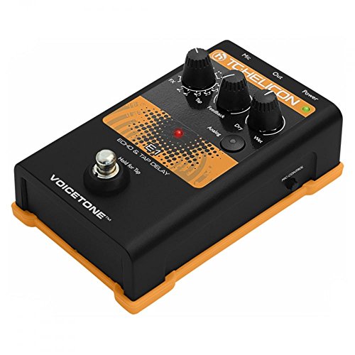 TC Helicon VOICETONE E1 Ein-Knopf-Stompbox für überzeugende Stimm-Echo-Effekte von t.c electronic