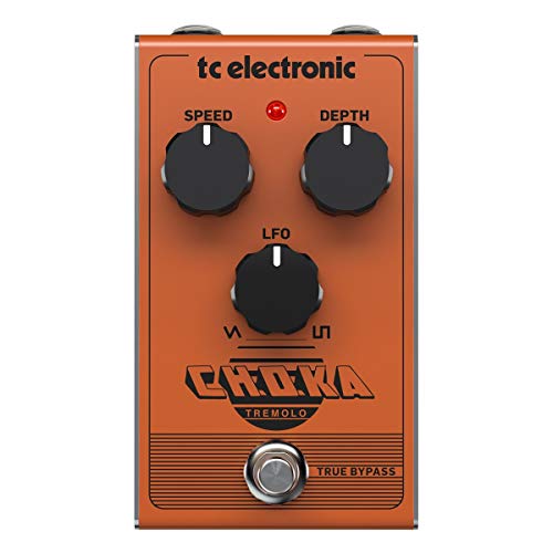 tc electronic CHOKA TREMOLO Vollständig analoges Tremolo-Pedal im Vintage-Stil mit 3-Knopf-Design und nahtlosem Morphing zwischen LFO-Stilen, Mehrfarbig von t.c electronic