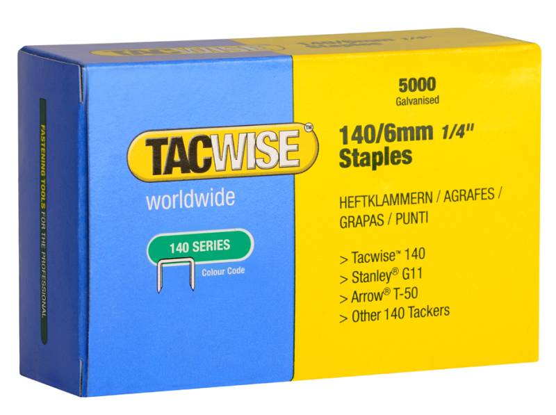 TACWISE Heftklammern 140/10 mm, verzinkt, 5.000 Stück von tacwise