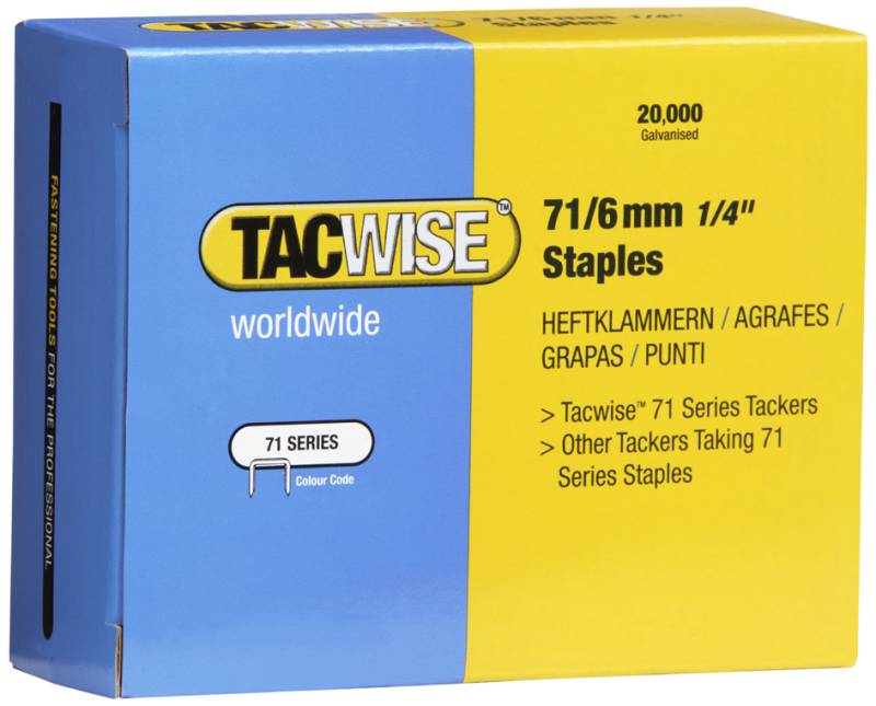 TACWISE Heftklammern 71/10 mm verzinkt, 20.000 Stück von tacwise