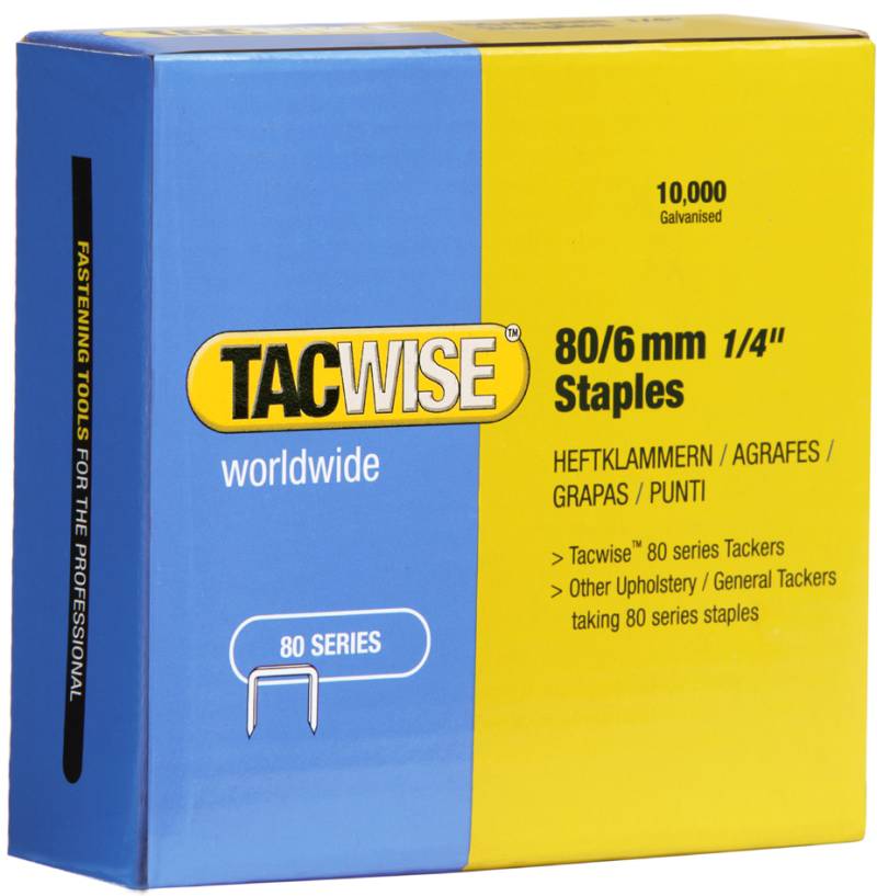 TACWISE Heftklammern 80/14 mm verzinkt, 10.000 Stück von tacwise